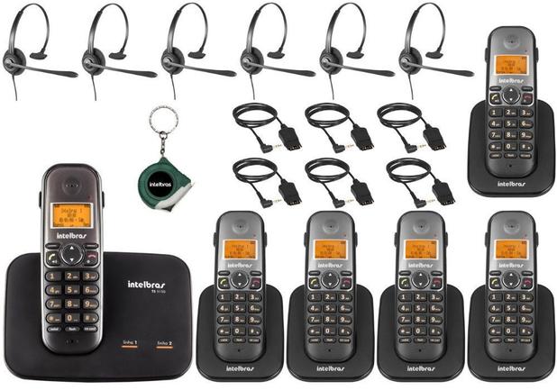 Kit Aparelho Telefone Fixo Bina 2 Linhas 5 Ramal e Headset - Intelbras Menor preço em Kit Aparelho Telefone Fixo Bina 2 Linhas 5 Ramal e Headset - Intelbras