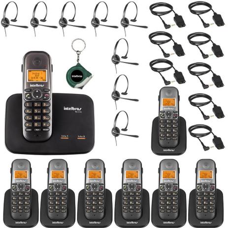 Kit Aparelho Telefone Fixo Bina 2 Linhas 7 Ramal e Headset - Intelbras Menor preço em Kit Aparelho Telefone Fixo Bina 2 Linhas 7 Ramal e Headset - Intelbras