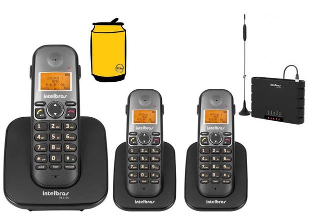 Kit Aparelho Telefone Fixo Bina com 2 ramal e entrada chip - Intelbras Menor preço em Kit Aparelho Telefone Fixo Bina com 2 ramal e entrada chip - Intelbras