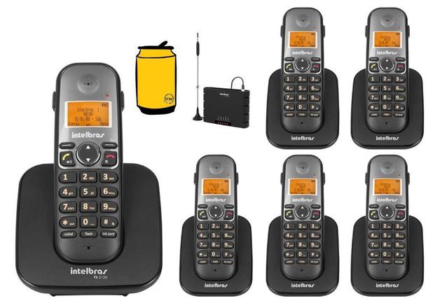 Kit Aparelho Telefone Fixo Bina com 5 ramal e entrada chip - Intelbras Menor preço em Kit Aparelho Telefone Fixo Bina com 5 ramal e entrada chip - Intelbras