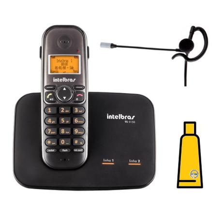Kit Aparelho Telefone Fixo sem fio 2 Linhas Com Bina Headset - Intelbras Menor preço em Kit Aparelho Telefone Fixo sem fio 2 Linhas Com Bina Headset - Intelbras