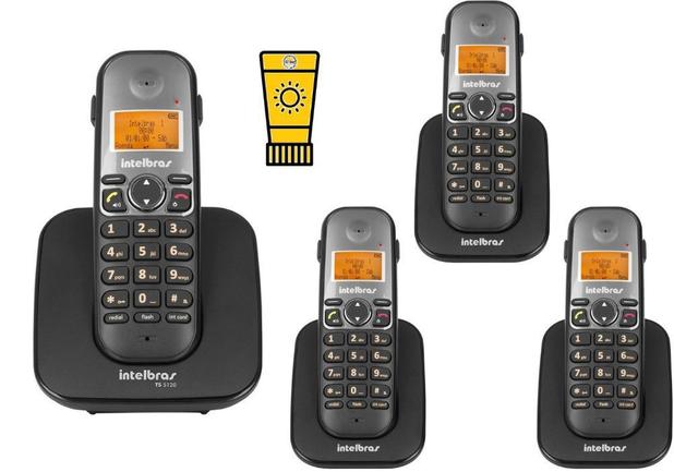 Kit Aparelho Telefone Fixo sem fio de mesa Com 3 Ramal Bina - Intelbras Menor preço em Kit Aparelho Telefone Fixo sem fio de mesa Com 3 Ramal Bina - Intelbras