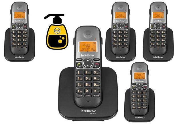 Kit Aparelho Telefone Fixo sem fio de mesa Com 4 Ramal Bina - Intelbras Menor preço em Kit Aparelho Telefone Fixo sem fio de mesa Com 4 Ramal Bina - Intelbras