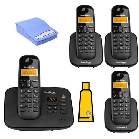 Kit aparelho Telefone Fixo TS 3130 Bina 3 Ramal entrada chip - Intelbras Menor preço em Kit aparelho Telefone Fixo TS 3130 Bina 3 Ramal entrada chip - Intelbras