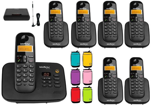 Kit aparelho Telefone Fixo TS 3130 Bina 6 Ramal entrada chip - Intelbras Menor preço em Kit aparelho Telefone Fixo TS 3130 Bina 6 Ramal entrada chip - Intelbras