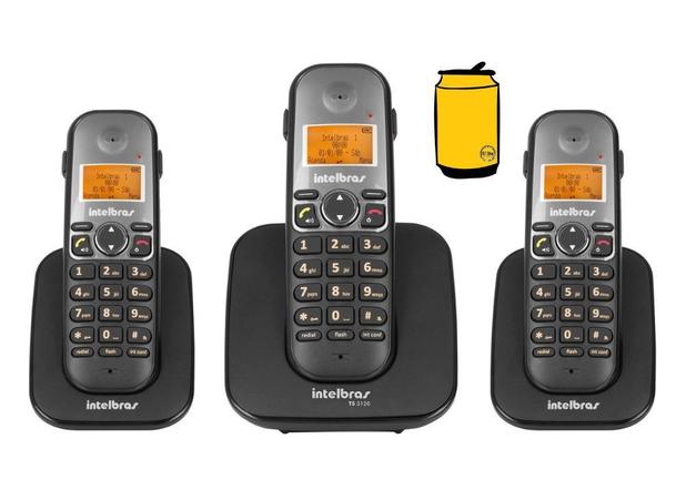 Kit Aparelho Telefone sem fio TS 5120 Bina 2 ramal viva voz - Intelbras Menor preço em Kit Aparelho Telefone sem fio TS 5120 Bina 2 ramal viva voz - Intelbras