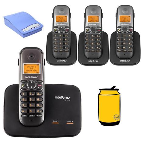 Kit Aparelho Telefone Sem TS 5150 Bina 3 Ramal Entrada Chip - Intelbras Menor preço em Kit Aparelho Telefone Sem TS 5150 Bina 3 Ramal Entrada Chip - Intelbras