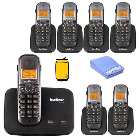 Kit Aparelho Telefone Sem TS 5150 Bina 6 Ramal Entrada Chip - Intelbras Menor preço em Kit Aparelho Telefone Sem TS 5150 Bina 6 Ramal Entrada Chip - Intelbras