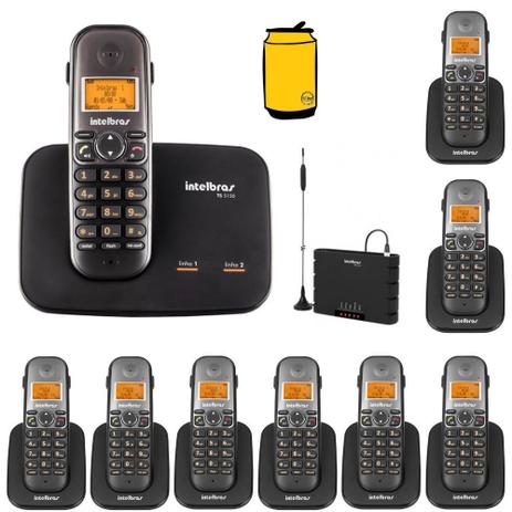 Kit Aparelho Telefone Sem TS 5150 Bina 7 Ramal Entrada Chip - Intelbras Menor preço em Kit Aparelho Telefone Sem TS 5150 Bina 7 Ramal Entrada Chip - Intelbras