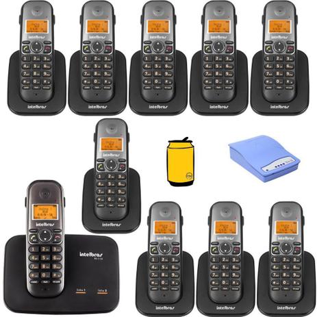 Kit Aparelho Telefone Sem TS 5150 Bina 9 Ramal Entrada Chip - Intelbras Menor preço em Kit Aparelho Telefone Sem TS 5150 Bina 9 Ramal Entrada Chip - Intelbras