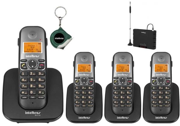 Kit Aparelho Telefone TS 5120 + 3 Ramal e entrada para chip - Intelbras Menor preço em Kit Aparelho Telefone TS 5120 + 3 Ramal e entrada para chip - Intelbras