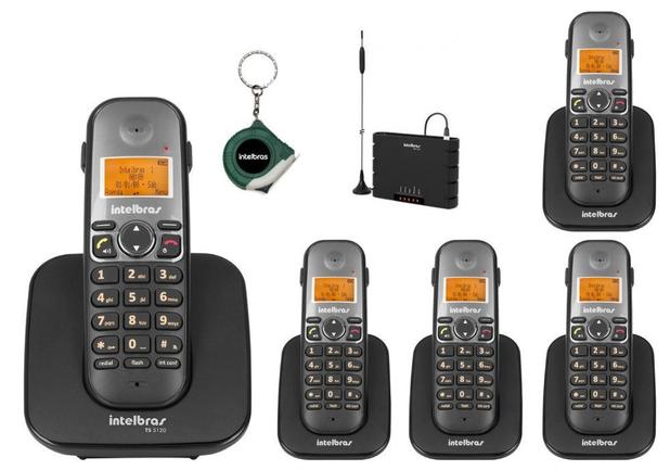 Kit Aparelho Telefone TS 5120 + 4 Ramal e entrada para chip - Intelbras Menor preço em Kit Aparelho Telefone TS 5120 + 4 Ramal e entrada para chip - Intelbras