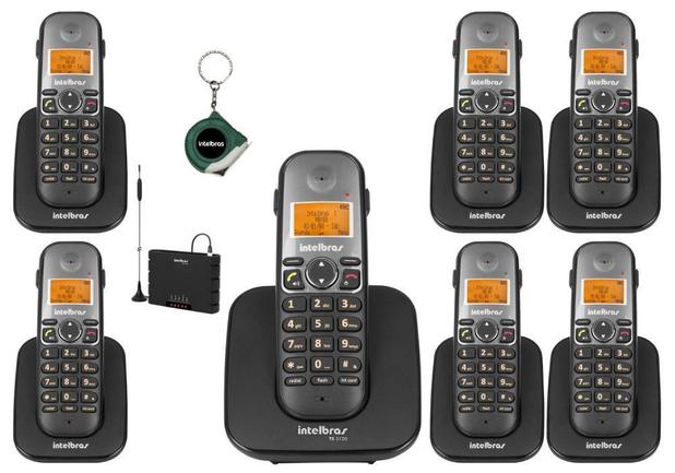 Menor preço em Kit Aparelho Telefone TS 5120 + 6 Ramal e entrada para chip - Intelbras