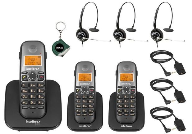Kit Aparelho Telefone TS 5120 Bina 2 Ramal e THS55 Intelbras Menor preço em Kit Aparelho Telefone TS 5120 Bina 2 Ramal e THS55 Intelbras