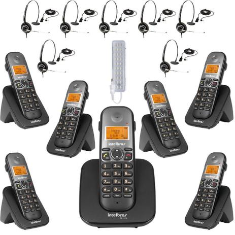 Kit Aparelho Telefone TS 5120 Bina 6 Ramal e THS55 Intelbras Menor preço em Kit Aparelho Telefone TS 5120 Bina 6 Ramal e THS55 Intelbras