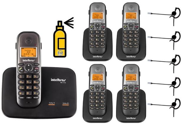 Kit Aparelho Telefone TS 5150 Bina 2 Linhas 4 Ramal Headset - Intelbras Menor preço em Kit Aparelho Telefone TS 5150 Bina 2 Linhas 4 Ramal Headset - Intelbras