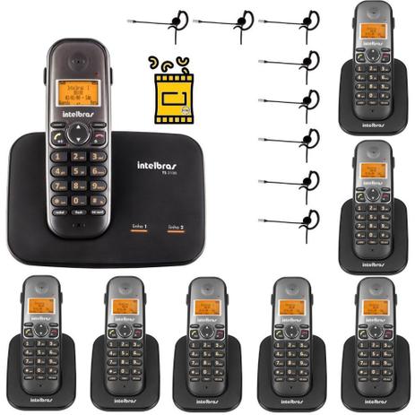 Menor preço em Kit Aparelho Telefone TS 5150 Bina 2 Linhas 7 Ramal Headset - Intelbras