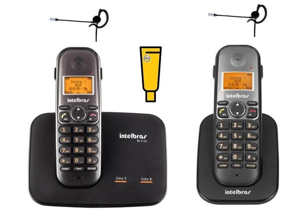 Kit Aparelho Telefone TS 5150 Bina 2 Linhas Ramal e Headset - Intelbras Menor preço em Kit Aparelho Telefone TS 5150 Bina 2 Linhas Ramal e Headset - Intelbras