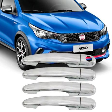 Kit Aplique Capa Cromada Macaneta Fiat Argo 2017 2018 - Shekparts Menor preço em Kit Aplique Capa Cromada Macaneta Fiat Argo 2017 2018 - Shekparts