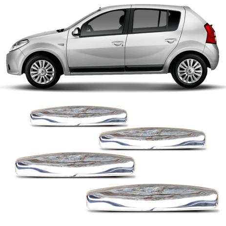 Kit Aplique Capa Maçaneta Externa Sandero 07 a 14 Symbol 08 a 14 Duster e Oroch 16 a 18 Cromado - Shekparts Menor preço em Kit Aplique Capa Maçaneta Externa Sandero 07 a 14 Symbol 08 a 14 Duster e Oroch 16 a 18 Cromado - Shekparts