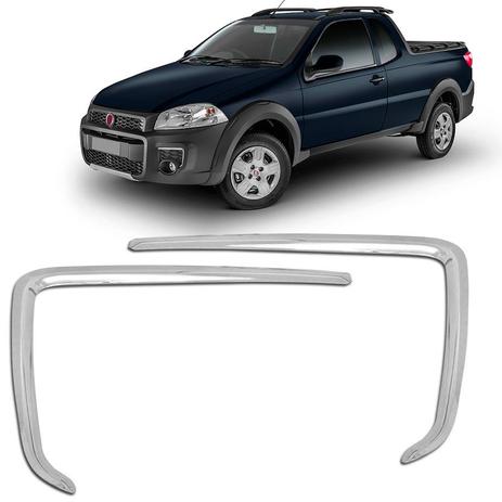 Kit Aplique Cromado Superior do Farol de Milha Fiat Strada Working 2015 em diante - Shekparts Menor preço em Kit Aplique Cromado Superior do Farol de Milha Fiat Strada Working 2015 em diante - Shekparts