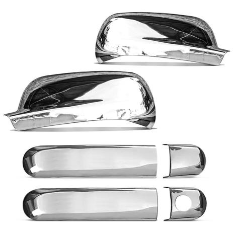 Kit Aplique de Maçaneta Cromada Externa Gol G3 2000 a 2009 2 Portas + Aplique de Retrovisor Cromado - Prime Menor preço em Kit Aplique de Maçaneta Cromada Externa Gol G3 2000 a 2009 2 Portas + Aplique de Retrovisor Cromado - Prime