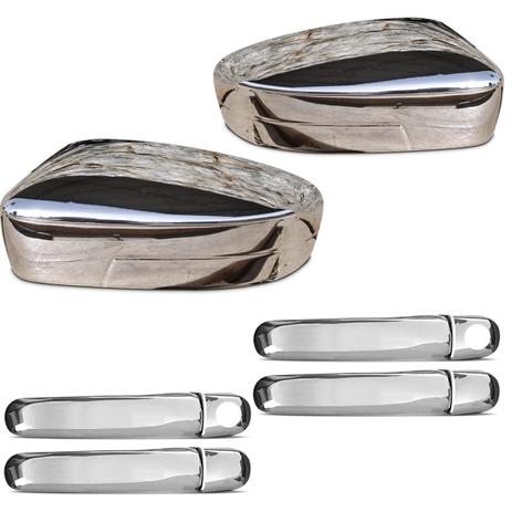 Kit Aplique de Maçaneta Cromado Gol G5 09 a 12 Voyage G5 09 a 12 4 Portas Capa de Retrovisor Cromado - Prime Menor preço em Kit Aplique de Maçaneta Cromado Gol G5 09 a 12 Voyage G5 09 a 12 4 Portas Capa de Retrovisor Cromado - Prime