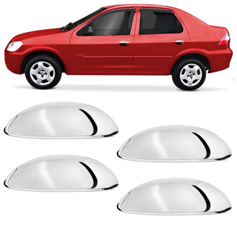 Kit Aplique Maçaneta Cromada Chevrolet Celta Prisma 2006 a 2011 4 Portas Fácil Aplicação Dupla Face - Autech Menor preço em Kit Aplique Maçaneta Cromada Chevrolet Celta Prisma 2006 a 2011 4 Portas Fácil Aplicação Dupla Face - Autech