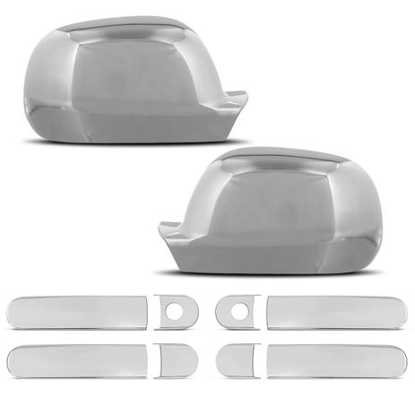 Kit Aplique Retrovisor Cromado + Aplique Maçaneta Cromado Gol G3 00 a 05 G4 06 a 13 - Prime Menor preço em Kit Aplique Retrovisor Cromado + Aplique Maçaneta Cromado Gol G3 00 a 05 G4 06 a 13 - Prime