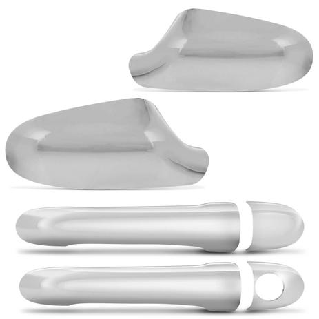 Kit Aplique Retrovisor Maçaneta Cromados Fiat Palio Siena Strada G3 05 a 10 2 Portas Design Original - Prime Menor preço em Kit Aplique Retrovisor Maçaneta Cromados Fiat Palio Siena Strada G3 05 a 10 2 Portas Design Original - Prime