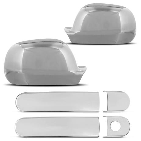 Kit Apliques Retrovisor e Maçaneta Cromados Gol G3 00 a 05 e G4 06 a 09 Design Original 2 Portas - Prime Menor preço em Kit Apliques Retrovisor e Maçaneta Cromados Gol G3 00 a 05 e G4 06 a 09 Design Original 2 Portas - Prime