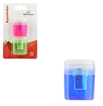 Kit apontador com deposito colors 2 unidades - Wincy Menor preço em Kit apontador com deposito colors 2 unidades - Wincy