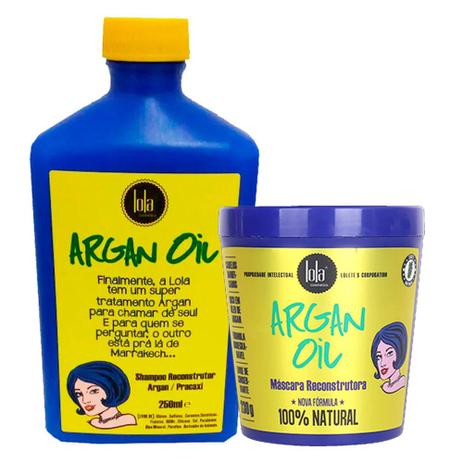 Kit Argan Lola Cosmetics - Shampoo + Máscara Menor preço em Kit Argan Lola Cosmetics - Shampoo + Máscara