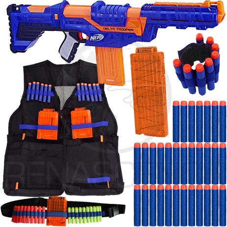 Super Kit Arma Jolt Nerf + Colete + Óculos + Acessórios + 60 Dardos de  Brinquedo - Brinquedos e Jogos - Esportes e Brincadeiras ao Ar Livre -  Pistolas e Armas de Espuma de Brinquedo