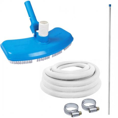 Kit Aspirador para Piscina + Mangueira 10 M com Abracadeiras + Cabo 2 M Netuno Menor preço em Kit Aspirador para Piscina + Mangueira 10 M com Abracadeiras + Cabo 2 M Netuno