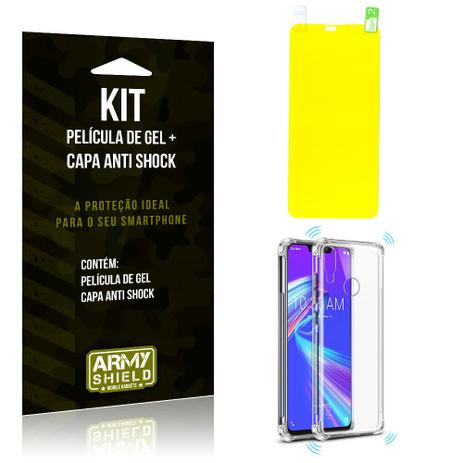 Kit Asus Zenfone Max Pro M2 ZB631KL Capa Anti Shock + Película de Gel - Armyshield Menor preço em Kit Asus Zenfone Max Pro M2 ZB631KL Capa Anti Shock + Película de Gel - Armyshield