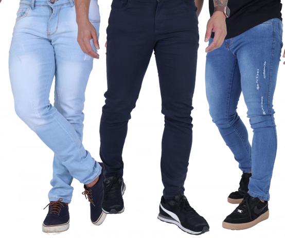 Kit Atacado 3 Calça Jeans Masculina Skinny Com Elastano – Daze Modas
