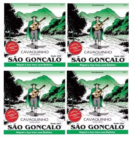 Kit Atacado 4 Encordoamento Cavaco São Gonçalo C/ Bolinha Menor preço em Kit Atacado 4 Encordoamento Cavaco São Gonçalo C/ Bolinha