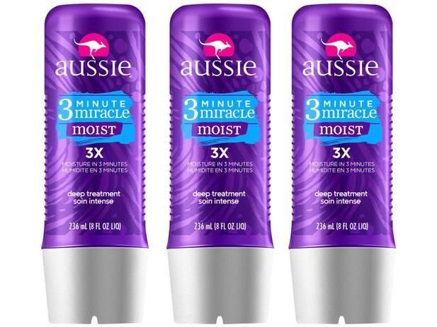 Kit Aussie 3 Minute Miracle Moist 236ml - 3 Unidades Menor preço em Kit Aussie 3 Minute Miracle Moist 236ml - 3 Unidades