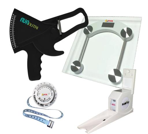 Kit Avaliação Física medidor de gordura Adipômetro clínico com Balança estadiômetro - Avanutri Menor preço em Kit Avaliação Física medidor de gordura Adipômetro clínico com Balança estadiômetro - Avanutri