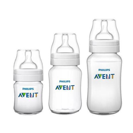 Kit Avent Classic+ 3 Mamadeiras 125, 260, 330ml - Philips Avent Menor preço em Kit Avent Classic+ 3 Mamadeiras 125, 260, 330ml - Philips Avent