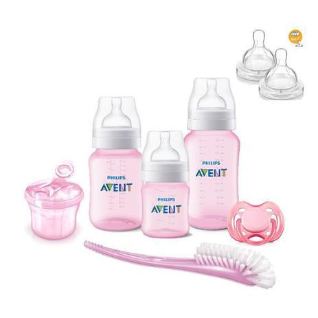 Kit Avent Classic+ 3 Mamadeiras Rosa Dosador, Chupeta Escova e Bico - Philips avent Menor preço em Kit Avent Classic+ 3 Mamadeiras Rosa Dosador, Chupeta Escova e Bico - Philips avent