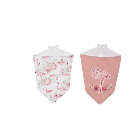 Kit babador Tip Top Bandana Flamingo Rosa Menor preço em Kit babador Tip Top Bandana Flamingo Rosa