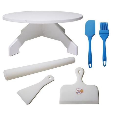 Kit Bailarina Giratória 40 cm Polietileno, Espátula, Raspador, Pincel e Pão Duro - Qualicompras Menor preço em Kit Bailarina Giratória 40 cm Polietileno, Espátula, Raspador, Pincel e Pão Duro - Qualicompras