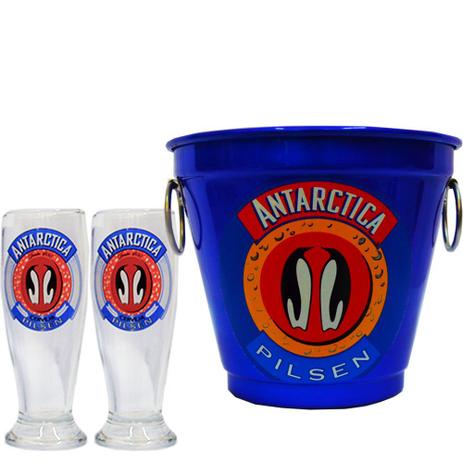 Kit Balde Cerveja + 2 Tulipa Antarctica Home Bar - Decore fácil shop Menor preço em Kit Balde Cerveja + 2 Tulipa Antarctica Home Bar - Decore fácil shop