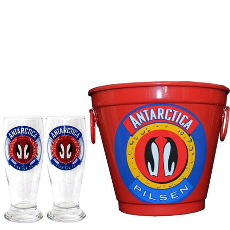 Kit Balde Cerveja + 2 Tulipa Antarctica Vermelha Home Bar - Decore fácil shop Menor preço em Kit Balde Cerveja + 2 Tulipa Antarctica Vermelha Home Bar - Decore fácil shop