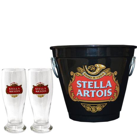 Kit Balde Cerveja + 2 Tulipa Stella Artois Preto Home Bar - Decore fácil shop é boa?