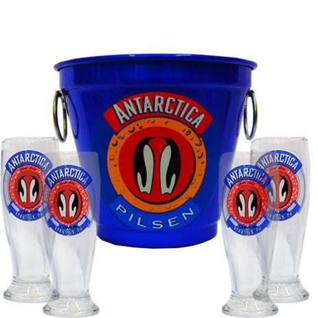Kit Balde Cerveja + 4 Tulipa Antarctica Home Bar - Decore fácil shop Menor preço em Kit Balde Cerveja + 4 Tulipa Antarctica Home Bar - Decore fácil shop