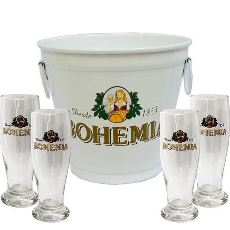 Kit Balde Cerveja + 4 Tulipa Bohemia Home Bar - Decore fácil shop Menor preço em Kit Balde Cerveja + 4 Tulipa Bohemia Home Bar - Decore fácil shop