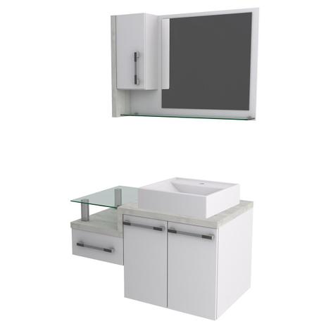 Kit Bancada Compace Legno 830 Cuba E Espelheira Branco E Snow é boa?